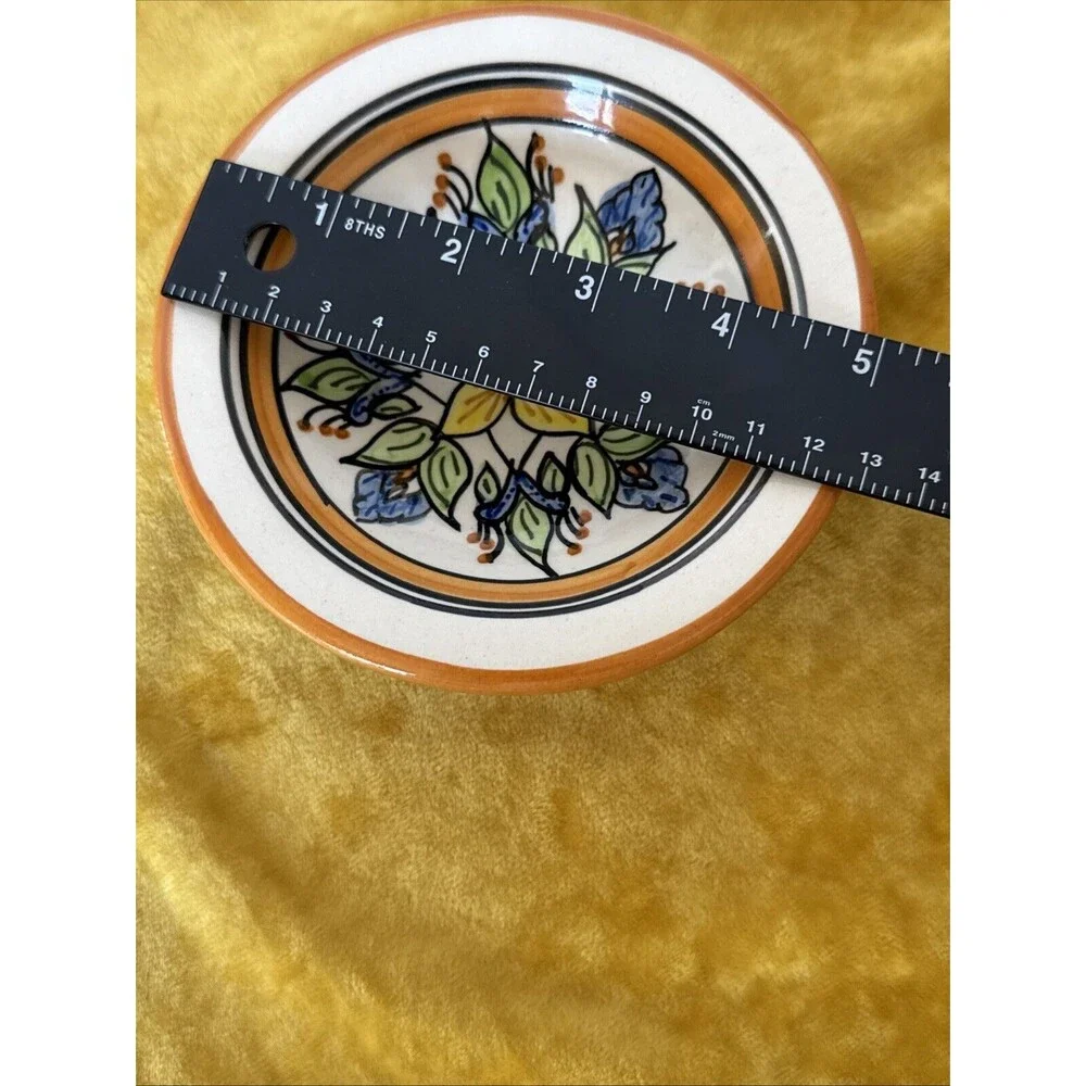 Le Souk Ceramique 5” Small Bowl Floral Handpainted Tunisia Colorful